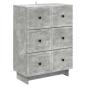 Preview: Schubladenschrank 66 x 34,5 x 90 cm Holzwerkstoff Betongrau