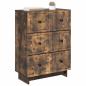 Preview: Schubladenschrank 66 x 34,5 x 90 cm Holzwerkstoff Räuchereiche