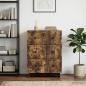Preview: Schubladenschrank 66 x 34,5 x 90 cm Holzwerkstoff Räuchereiche