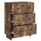Preview: Schubladenschrank 66 x 34,5 x 90 cm Holzwerkstoff Räuchereiche