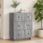 Preview: ARDEBO.de - Schubladenschrank 66 x 34,5 x 90 cm Holzwerkstoff Sonoma-Grau
