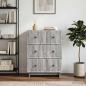 Preview: Schubladenschrank 66 x 34,5 x 90 cm Holzwerkstoff Sonoma-Grau