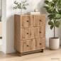 Preview: ARDEBO.de - Schubladenschrank 66 x 34,5 x 90 cm Holzwerkstoff Artisan-Eiche
