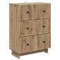 Preview: Schubladenschrank 66 x 34,5 x 90 cm Holzwerkstoff Artisan-Eiche