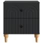 Preview: Nachttisch Schwarz 43 x 34,5 x 48 cm Holzwerkstoff