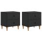 Preview: Nachttisch 2 stk. Schwarz 43 x 34,5 x 48 cm Holzwerkstoff