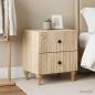 Preview: ARDEBO.de - Nachttisch 2 stk. Sonoma-Eiche 43 x 34,5 x 48 cm Holzwerkstoff