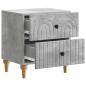 Preview: Nachttisch Betongrau 43 x 34,5 x 48 cm Holzwerkstoff
