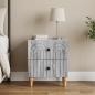 Preview: ARDEBO.de - Nachttisch Graues Sonoma 43 x 34,5 x 48 cm Holzwerkstoff