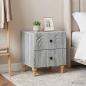 Preview: ARDEBO.de - Nachttisch 2 stk. Graues Sonoma 43 x 34,5 x 48 cm Holzwerkstoff
