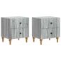 Preview: Nachttisch 2 stk. Graues Sonoma 43 x 34,5 x 48 cm Holzwerkstoff
