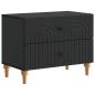 Preview: Nachttisch Schwarz 62 x 34,5 x 48 cm Holzwerkstoff
