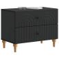 Preview: Nachttisch Schwarz 62 x 34,5 x 48 cm Holzwerkstoff