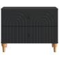Preview: Nachttisch Schwarz 62 x 34,5 x 48 cm Holzwerkstoff