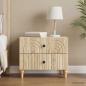 Preview: ARDEBO.de - Nachttisch Sonoma-Eiche 62 x 34,5 x 48 cm Holzwerkstoff
