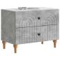 Preview: Nachttisch Betongrau 62 x 34,5 x 48 cm Holzwerkstoff