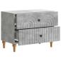Preview: Nachttisch Betongrau 62 x 34,5 x 48 cm Holzwerkstoff