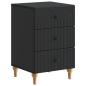 Preview: Nachttisch Schwarz 43x 41 x 66,5 cm Holzwerkstoff