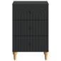 Preview: Nachttisch Schwarz 43x 41 x 66,5 cm Holzwerkstoff