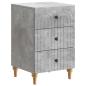 Preview: Nachttisch Betongrau 43x 41 x 66,5 cm Holzwerkstoff