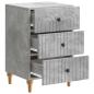 Preview: Nachttisch Betongrau 43x 41 x 66,5 cm Holzwerkstoff