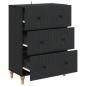 Preview: Schubladenschrank Schwarz 66 x 34,5 x 90 cm Holzwerkstoff