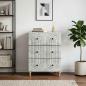 Preview: ARDEBO.de - Schubladenschrank Betongrau 66 x 34,5 x 90 cm Holzwerkstoff