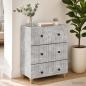 Preview: Schubladenschrank Betongrau 66 x 34,5 x 90 cm Holzwerkstoff