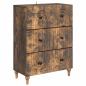 Preview: Schubladenschrank Geräucherte Eiche 66 x 34,5 x 90 cm