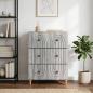 Preview: ARDEBO.de - Schubladenschrank Graues Sonoma 66 x 34,5 x 90 cm Holzwerkstoff