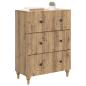 Preview: Schubladenschrank 66 x 34,5 x 90 cm Holzwerkstoff Artisan-Eiche