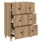 Preview: Schubladenschrank 66 x 34,5 x 90 cm Holzwerkstoff Artisan-Eiche