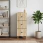 Preview: ARDEBO.de - Schubladenschrank 33 x 34,5 x 90 cm Holzwerkstoff Sonoma-Eiche