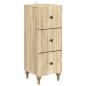 Preview: Schubladenschrank 33 x 34,5 x 90 cm Holzwerkstoff Sonoma-Eiche