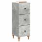Preview: Schubladenschrank 33 x 34,5 x 90 cm Holzwerkstoff Betongrau