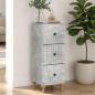Preview: Schubladenschrank 33 x 34,5 x 90 cm Holzwerkstoff Betongrau