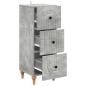 Preview: Schubladenschrank 33 x 34,5 x 90 cm Holzwerkstoff Betongrau