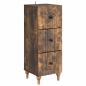 Preview: Schubladenschrank 33 x 34,5 x 90 cm Holzwerkstoff Räuchereiche