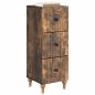 Preview: Schubladenschrank 33 x 34,5 x 90 cm Holzwerkstoff Räuchereiche