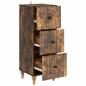 Preview: Schubladenschrank 33 x 34,5 x 90 cm Holzwerkstoff Räuchereiche