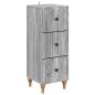 Preview: Schubladenschrank 33 x 34,5 x 90 cm Holzwerkstoff Sonoma-Grau