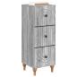 Preview: Schubladenschrank 33 x 34,5 x 90 cm Holzwerkstoff Sonoma-Grau