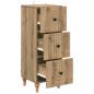 Preview: Schubladenschrank 33 x 34,5 x 90 cm Holzwerkstoff Artisan-Eiche