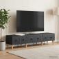 Preview: ARDEBO.de - TV-Schränk Schwarz 147 x 34,5 x 30 cm Holzwerkstoff