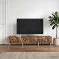 Preview: ARDEBO.de - TV-Schränk Geräucherte Eiche 147 x 34,5 x 30 cm Holzwerkstoff