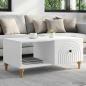 Preview: ARDEBO.de - Couchtisch Hochglanz Weiß 90 x 50 x 40 cm Holzwerkstoff