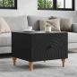 Preview: ARDEBO.de - Couchtisch mit Schubladen Schwarz 49 x 50 x 40 cm Holzwerkstoff
