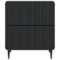 Preview: Nachttisch Schwarz 43 x 34,5 x 49,5 cm Holzwerkstoff