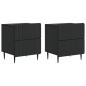 Preview: Nachttisch 2 Stk. Schwarz 43 x 34,5 x 49,5 cm Holzwerkstoff
