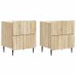 Preview: Nachttisch 2 Stk. Sonoma-Eiche 43 x 34,5 x 49,5 cm